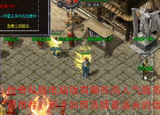 传奇私服电脑版有哪些高人气服务器值得推荐?新手如何选择最适合的版本? 传奇私服电脑版有哪些高人气服务器值得推荐?新手如何选择最适合的版本?