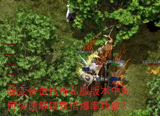 超变合击传奇私服版本中如何快速解锁双倍爆率功能? 超变合击传奇私服版本中如何快速解锁双倍爆率功能?