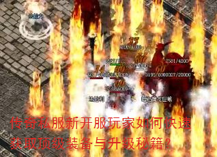 传奇私服新开服玩家如何快速获取顶级装备与升级秘籍? 传奇私服新开服玩家如何快速获取顶级装备与升级秘籍?