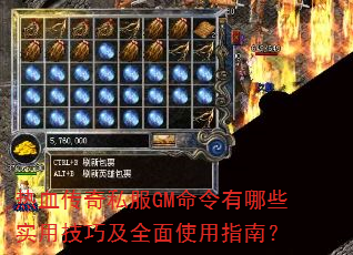 热血传奇私服GM命令有哪些实用技巧及全面使用指南? 热血传奇私服GM命令有哪些实用技巧及全面使用指南?