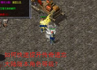 如何快速提升传奇遗忘大陆版本角色等级? 如何快速提升传奇遗忘大陆版本角色等级?
